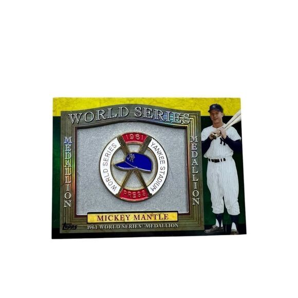2011 Topps World Series Medallions 1961 NY Yankees Mickey Mantle - Picture 1 of 3
